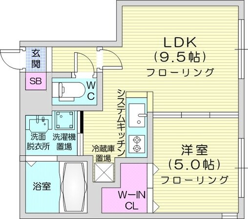 東屯田通駅 徒歩2分 2階の物件間取画像